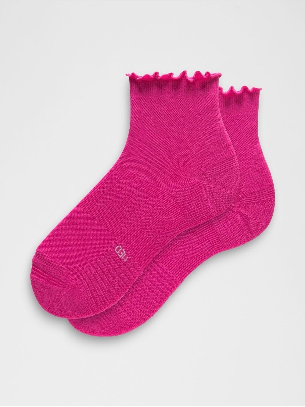 NWT Lululemon Women's Power Stride Lettuce Edge Ankle Socks sz Med in Pink Flare